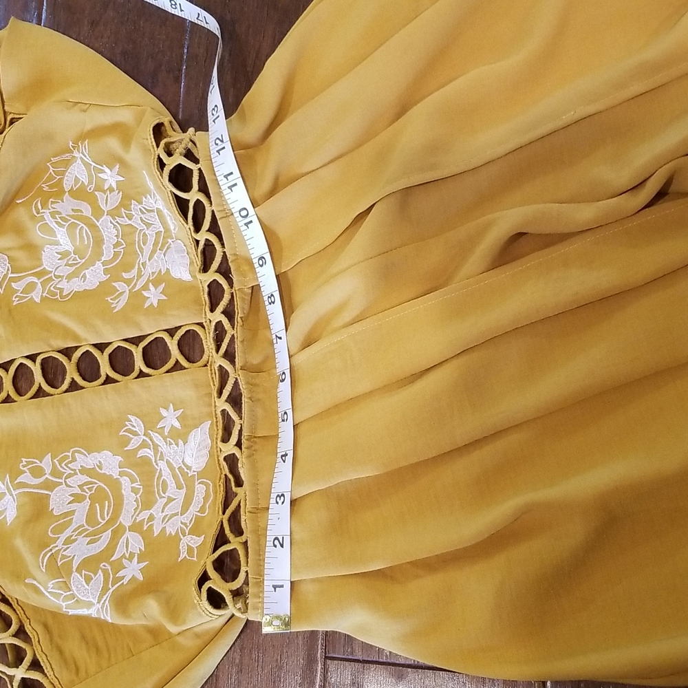 The Clothing Company Mustard Romper Maxi Dress Size M - Picture 6 of 13